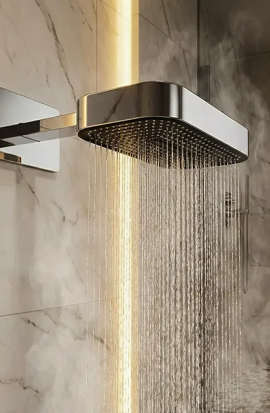 Luxury overhead shower from the range at RK Enterprises, sanitary ware dealer on Mysore Road, Bangalore